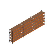 Voordeelrij MP Grootvakstelling 2000x4700x600 hxbxd 5 niveaus RAL2004/5003/Verzinkt 500kg