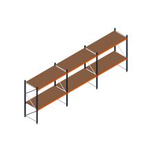 Voordeelrij MP Grootvakstelling 2000x4700x800 hxbxd 2 niveaus RAL2004/5003/Verzinkt 500kg
