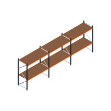 Voordeelrij MP Grootvakstelling 2000x5750x800 hxbxd 2 niveaus RAL2004/5003/Verzinkt 400kg