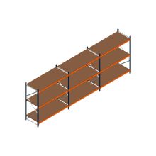Voordeelrij MP Grootvakstelling 2000x4700x800 hxbxd 3 niveaus RAL2004/5003/Verzinkt 500kg