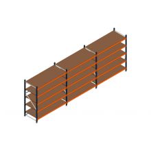 Voordeelrij MP Grootvakstelling 2000x4700x800 hxbxd 5 niveaus RAL2004/5003/Verzinkt 500kg