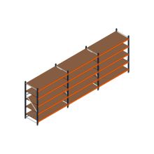 Voordeelrij MP Grootvakstelling 2000x4700x800 hxbxd 5 niveaus RAL2004/5003/Verzinkt 500kg