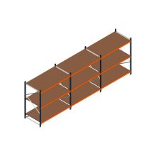 Voordeelrij MP Grootvakstelling 2000x5750x1000 hxbxd 3 niveaus RAL2004/5003/Verzinkt 400kg