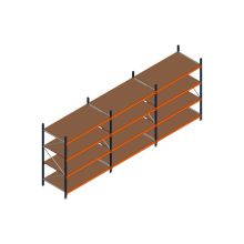 Voordeelrij MP Grootvakstelling 2250x4700x1000 hxbxd 4 niveaus RAL2004/5003/Verzinkt 500kg