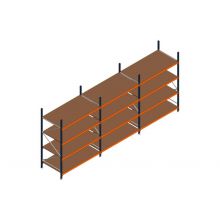 Voordeelrij MP Grootvakstelling 2500x4700x1000 hxbxd 4 niveaus RAL2004/5003/Verzinkt 500kg