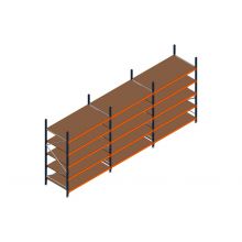 Voordeelrij MP Grootvakstelling 2500x4700x1000 hxbxd 5 niveaus RAL2004/5003/Verzinkt 500kg