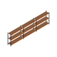 Voordeelrij MP Grootvakstelling 2000x7400x600 hxbxd 3 niveaus RAL2004/5003/Verzinkt 265kg