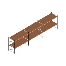 Voordeelrij MP Grootvakstelling 2000x7400x1000 hxbxd 2 niveaus RAL2004/5003/Verzinkt 265kg
