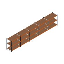 Voordeelrij MP Grootvakstelling 2000x9550x1000 hxbxd 3 niveaus RAL2004/5003/Verzinkt 400kg