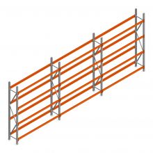 Voordeelrij Bandenstelling 2500x5750x400 hxbxd 4 niveaus RAL2004/Verzinkt 400kg