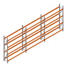 Voordeelrij Bandenstelling 2500x5750x400 hxbxd 4 niveaus RAL2004/Verzinkt 400kg