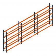 Voordeelrij Bandenstelling 2500x5750x400 hxbxd 4 niveaus RAL2004/5003/Verzinkt 400kg