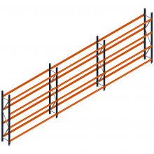 Voordeelrij Bandenstelling 2500x7400x400 hxbxd 4 niveaus RAL2004/5003/Verzinkt 265kg