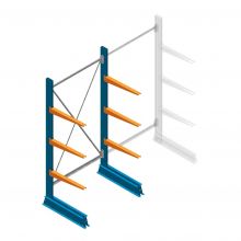 Beginsectie Draagarmstelling licht Enkelzijdig 2000x1000x600mm (hxbxd) 3 niveaus
