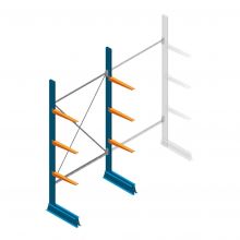 Beginsectie Draagarmstelling licht Enkelzijdig 2500x1250x500mm (hxbxd) 3 niveaus
