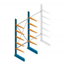 Beginsectie Draagarmstelling licht Enkelzijdig 2500x1000x600mm (hxbxd) 5 niveaus