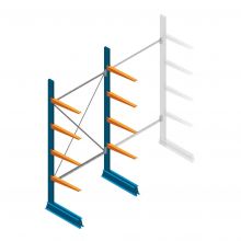 Beginsectie Draagarmstelling licht Enkelzijdig 2500x1250x600mm (hxbxd) 4 niveaus