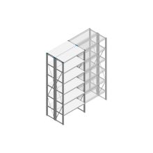 Beginsectie Nedcon SF Legbordstelling 2500x970x800mm hxbxd 6 niveaus Metaal Verzinkt 80kg Dubbel