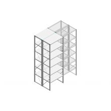 Beginsectie Nedcon SF Legbordstelling 3000x970x1200mm hxbxd 6 niveaus Metaal Verzinkt 80kg Dubbel