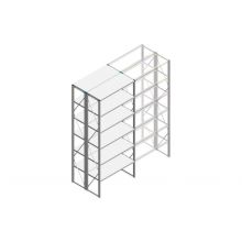 Beginsectie Nedcon SF Legbordstelling 3000x1270x1000mm hxbxd 6 niveaus Metaal Verzinkt 60kg Dubbel