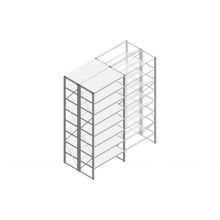 Beginsectie Nedcon SF Legbordstelling 3000x1270x1200mm hxbxd 8 niveaus Metaal Verzinkt 60kg Dubbel