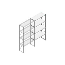 Aanbouwsectie Nedcon SF Legbordstelling 2000x970x400mm hxbxd 4 niveaus Metaal Verzinkt 200kg Enkel