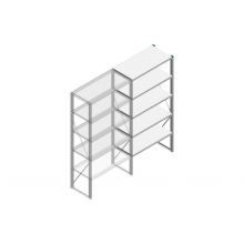 Aanbouwsectie Nedcon SF Legbordstelling 2000x970x500mm hxbxd 5 niveaus Metaal Verzinkt 200kg Enkel