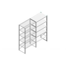 Aanbouwsectie Nedcon SF Legbordstelling 2000x970x600mm hxbxd 5 niveaus Metaal Verzinkt 200kg Enkel