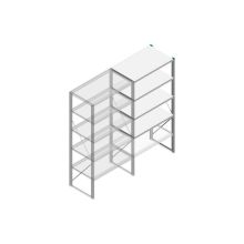 Aanbouwsectie Nedcon SF Legbordstelling 2000x970x600mm hxbxd 5 niveaus Metaal Verzinkt 80kg Enkel