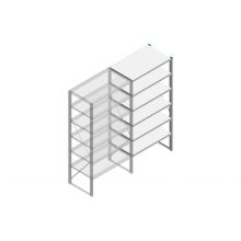 Aanbouwsectie Nedcon SF Legbordstelling 2000x970x600mm hxbxd 6 niveaus Metaal Verzinkt 200kg Enkel