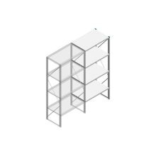 Aanbouwsectie Nedcon SF Legbordstelling 2200x970x600mm hxbxd 4 niveaus Metaal Verzinkt 200kg Enkel
