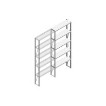 Aanbouwsectie Nedcon SF Legbordstelling 2500x970x300mm hxbxd 5 niveaus Metaal Verzinkt 85kg Enkel