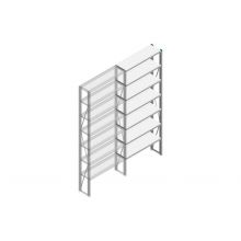 Aanbouwsectie Nedcon SF Legbordstelling 2500x970x300mm hxbxd 7 niveaus Metaal Verzinkt 200kg Enkel
