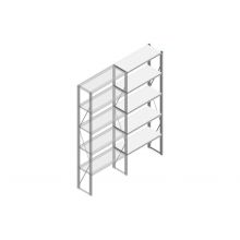 Aanbouwsectie Nedcon SF Legbordstelling 2500x970x400mm hxbxd 5 niveaus Metaal Verzinkt 80kg Enkel