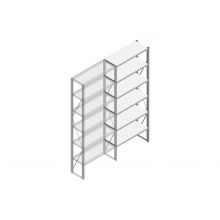 Aanbouwsectie Nedcon SF Legbordstelling 2500x970x400mm hxbxd 6 niveaus Metaal Verzinkt 80kg Enkel