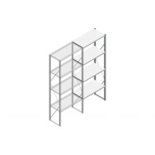 Aanbouwsectie Nedcon SF Legbordstelling 2500x970x500mm hxbxd 4 niveaus Metaal Verzinkt 200kg Enkel