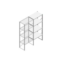 Aanbouwsectie Nedcon SF Legbordstelling 2500x970x600mm hxbxd 4 niveaus Metaal Verzinkt 200kg Enkel