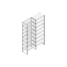 Aanbouwsectie Nedcon SF Legbordstelling 3000x970x600mm hxbxd 8 niveaus Metaal Verzinkt 200kg Enkel