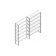 Aanbouwsectie Nedcon SF Legbordstelling 2000x1270x400mm hxbxd 6 niveaus Metaal Verzinkt 65kg Enkel