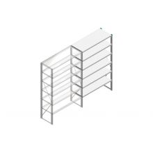 Aanbouwsectie Nedcon SF Legbordstelling 2000x1270x500mm hxbxd 6 niveaus Metaal Verzinkt 175kg Enkel
