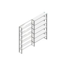 Aanbouwsectie Nedcon SF Legbordstelling 2200x1270x300mm hxbxd 6 niveaus Metaal Verzinkt 70kg Enkel