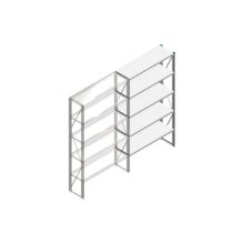 Aanbouwsectie Nedcon SF Legbordstelling 2200x1270x400mm hxbxd 5 niveaus Metaal Verzinkt 65kg Enkel