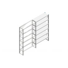Aanbouwsectie Nedcon SF Legbordstelling 2200x1270x400mm hxbxd 6 niveaus Metaal Verzinkt 175kg Enkel