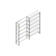 Aanbouwsectie Nedcon SF Legbordstelling 2200x1270x400mm hxbxd 6 niveaus Metaal Verzinkt 175kg Enkel