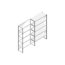 Aanbouwsectie Nedcon SF Legbordstelling 2200x1270x500mm hxbxd 4 niveaus Metaal Verzinkt 175kg Enkel