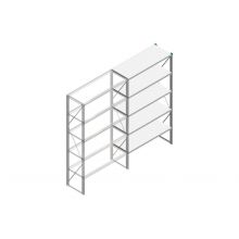 Aanbouwsectie Nedcon SF Legbordstelling 2200x1270x500mm hxbxd 5 niveaus Metaal Verzinkt 175kg Enkel