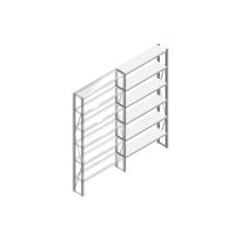 Aanbouwsectie Nedcon SF Legbordstelling 2500x1270x300mm hxbxd 6 niveaus Metaal Verzinkt 175kg Enkel