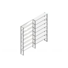 Aanbouwsectie Nedcon SF Legbordstelling 2500x1270x300mm hxbxd 7 niveaus Metaal Verzinkt 175kg Enkel