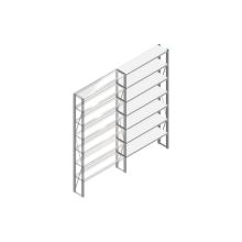 Aanbouwsectie Nedcon SF Legbordstelling 2500x1270x300mm hxbxd 7 niveaus Metaal Verzinkt 175kg Enkel