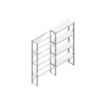 Aanbouwsectie Nedcon SF Legbordstelling 2500x1270x400mm hxbxd 4 niveaus Metaal Verzinkt 175kg Enkel